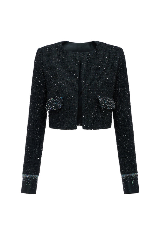 The Midnight Sparkle Cropped Jacket