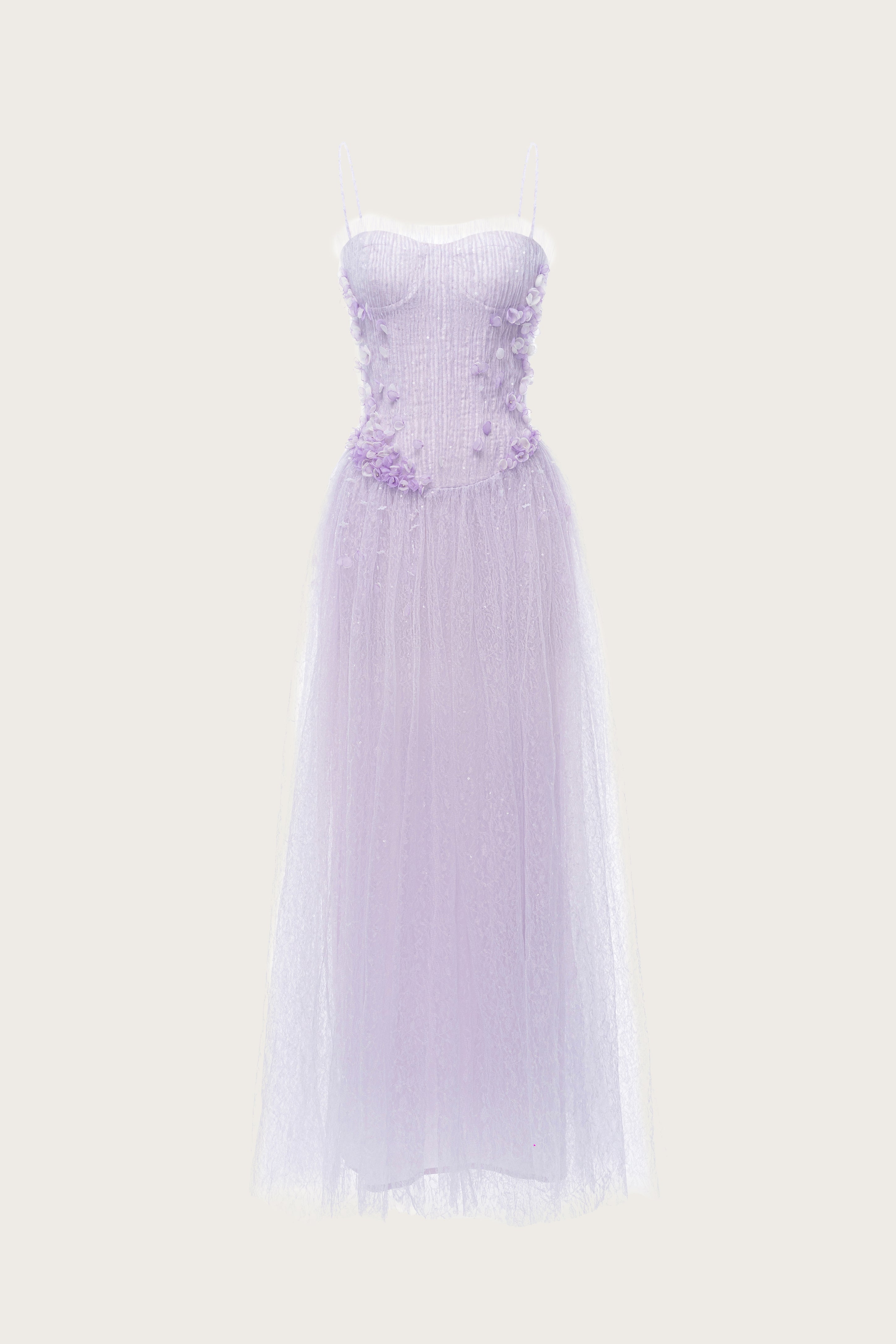 Lavender Whisper Midi Gown