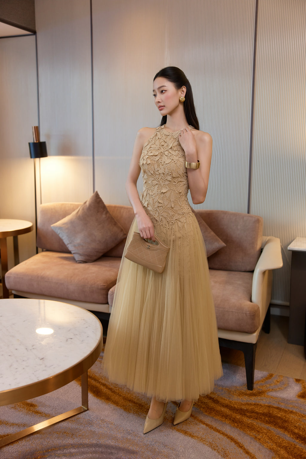 Nude Serenade Midi Dress