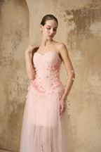 Blush Cascade Maxi Dress