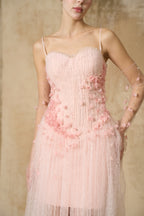 Blush Cascade Maxi Dress