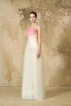 Bridal Waterfall of Blooms Maxi Dress