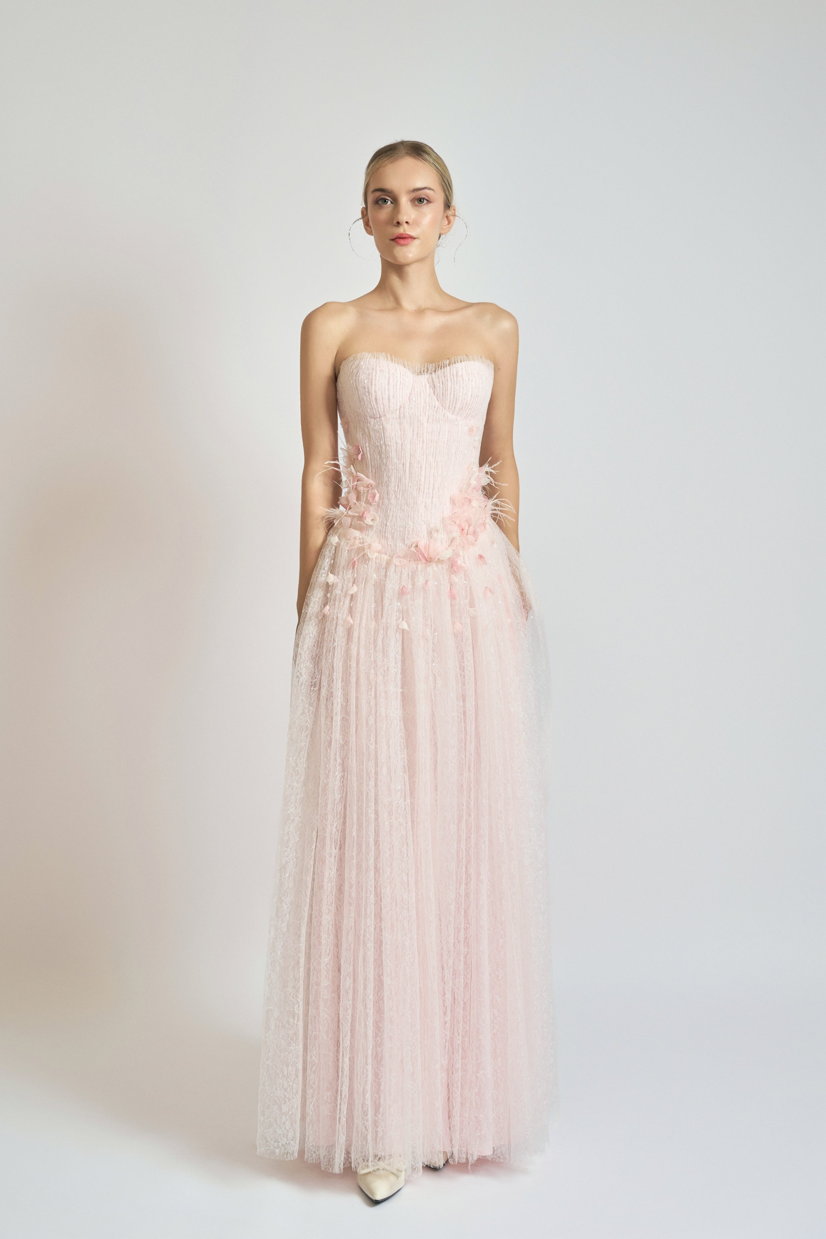 Blush Petal Shimmer Dress