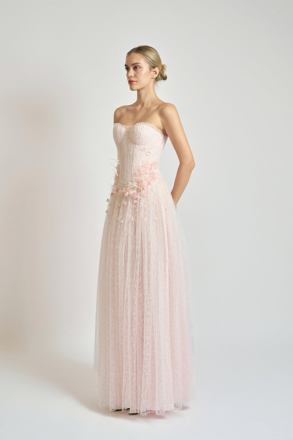 Blush Petal Shimmer Dress