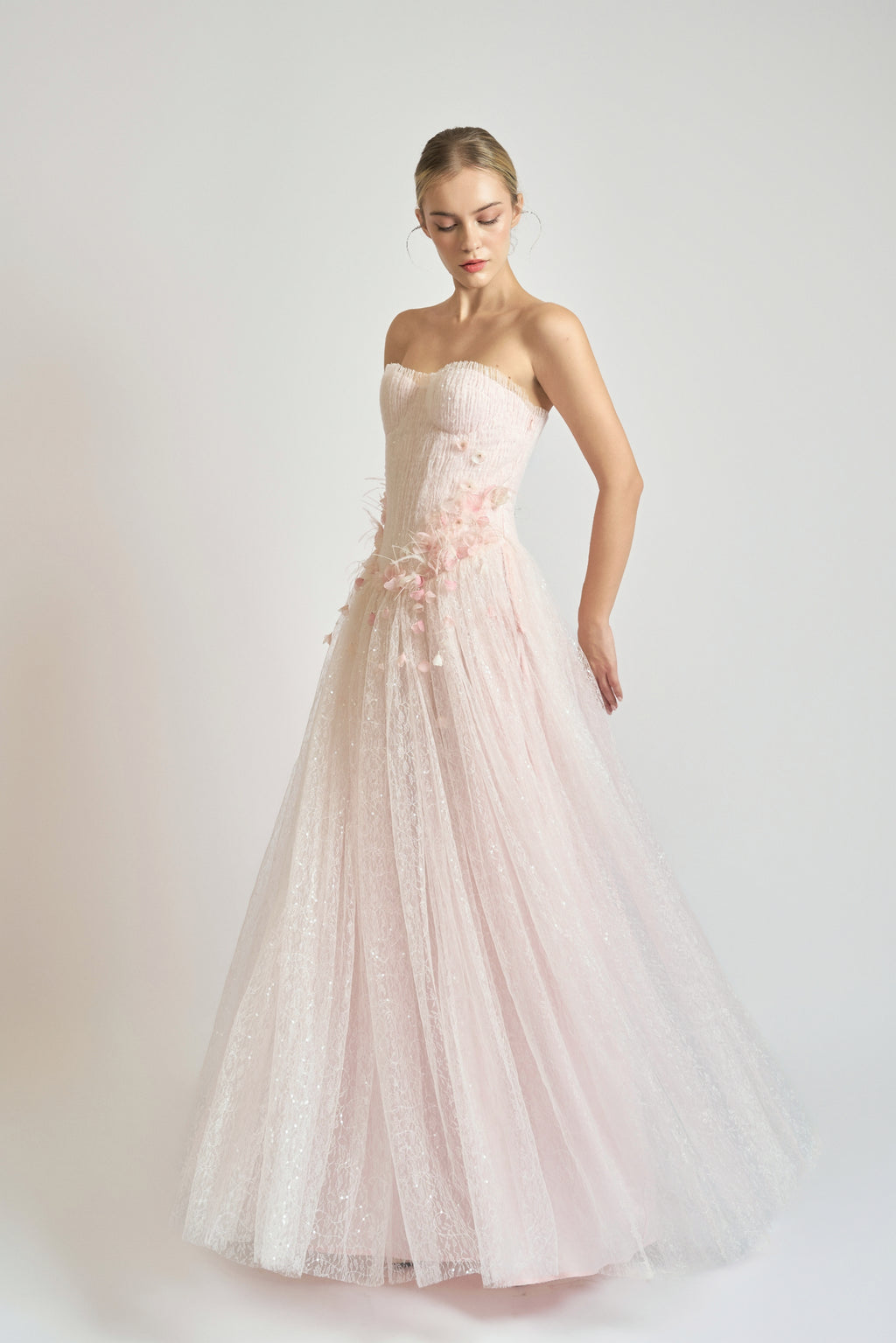 Blush Petal Shimmer Dress