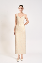 Crystal Embellished Midi Dress