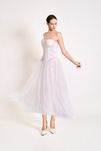 Lavender Whisper Midi Gown