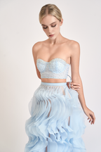 Beaded Strapless Corset Top