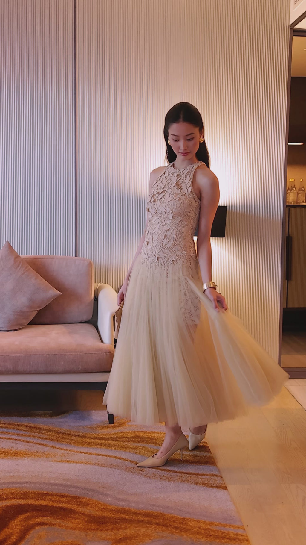 Nude Serenade Midi Dress