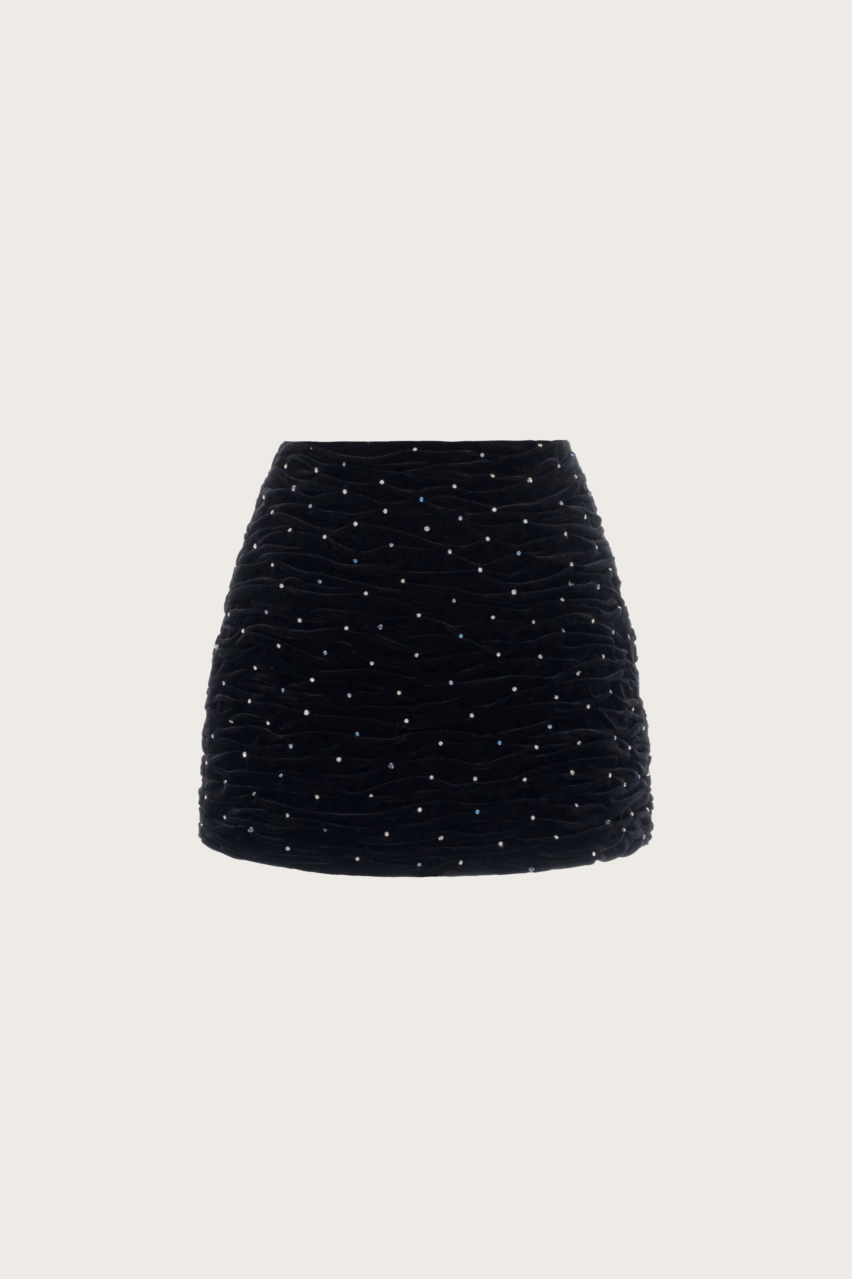 Crystal-Embellished Mini Skirt
