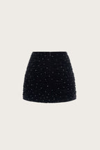 Crystal-Embellished Mini Skirt