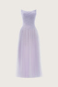 Blush Strapless Lace Dress