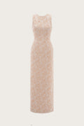 Butterfly Embellished Brocade Maxi