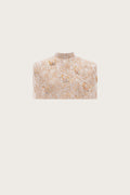 Butterfly Embellished Brocade Short Cape