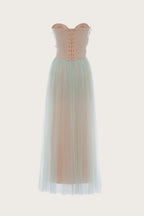 Floral Rosé Corset Maxi Dress